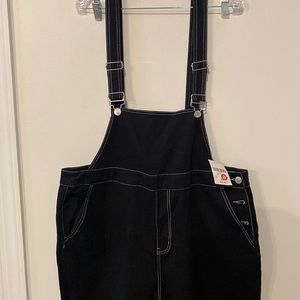 Forever 21 Black Denim Overalls